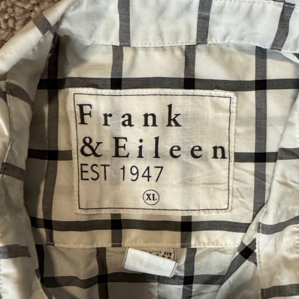Frank & Eileen Women's Plaid Button Down Shirt in Black and White - Picture 2 of 2